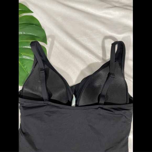 NEW $105 Sea Level Cross Front Tankini‎ Top in Black [SZ 10 US ] - Picture 10 of 12